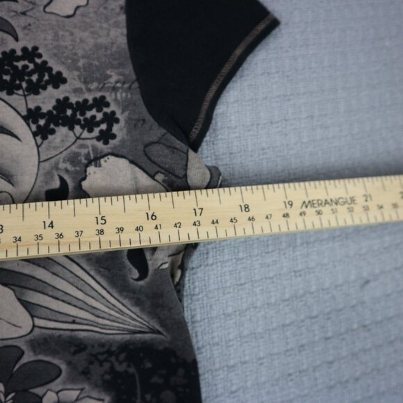 Blue Canyon Made in USA Embellished Floral V Neck Shirt Womens Large - Picture 6 of 8